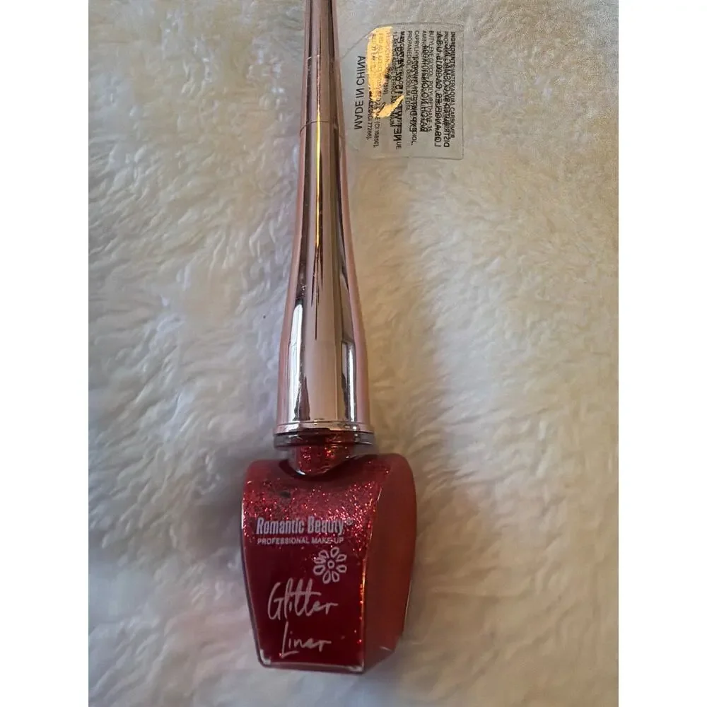Romantic Beauty Professional Makeup Glitter Eyeliner Red Sparkle Liquid Liner